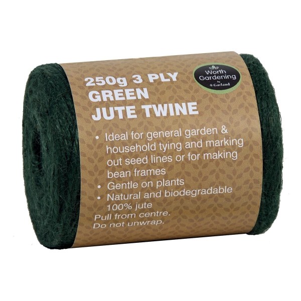 3 plis de ficelle de jute verte 250g