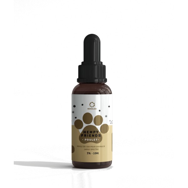 Huile CBD animaux 5% poulet | NOVALOA