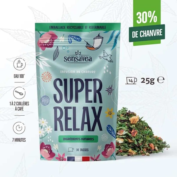 Tisane CBD bio super relax | SENSAVEA