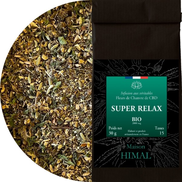 Tisane CBD bio super relax - en vrac | MAISON HIMAL