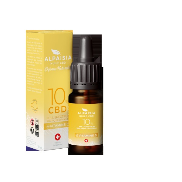 Huile CBD 10% full spectrum & vitamine D | ALPAISIA