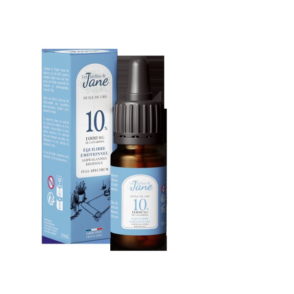 Huile CBD 10% full spectrum anti-stress | LES JARDINS DE JANE