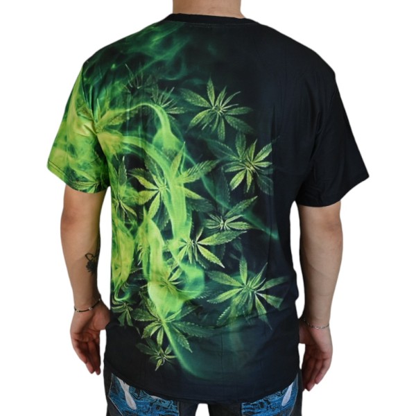 T-shirt Cannabis Smoky Green