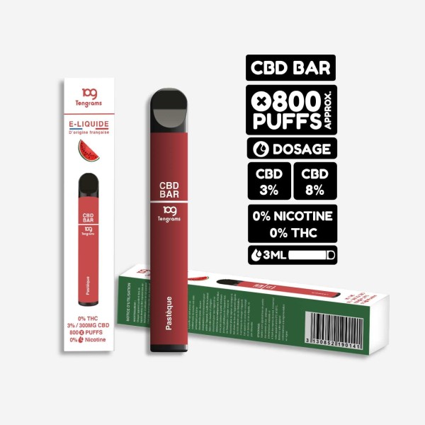 Puff Tengrams 800mg CBD Pastèque 800 bouffées