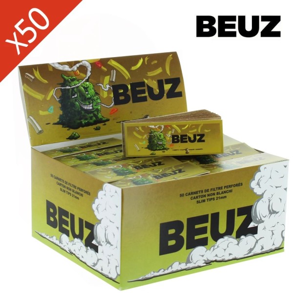 Boîte de 50 carnets de filtres perforés Brown Buds BEUZ