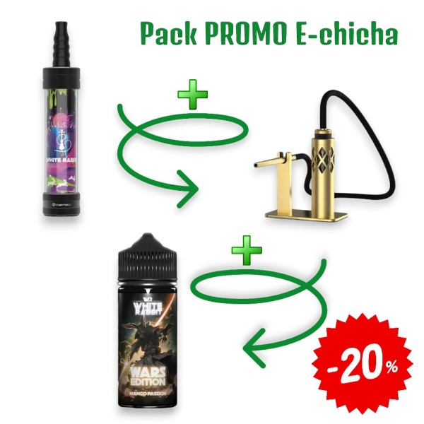 Pack e-Chicha Rouge White Air Rabbit Gold