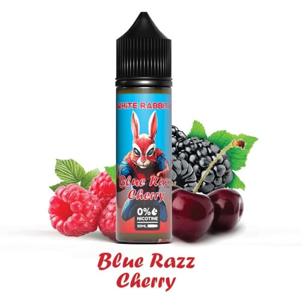 E-liquide White Rabbit Blue Razz Cherry 0% 50ml