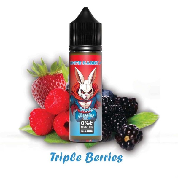 E-liquide Triple Berries White Rabbit 0% 50ml