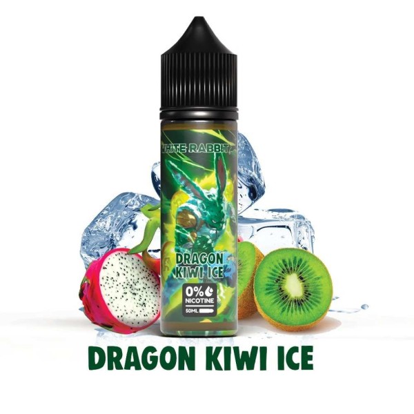 E-liquide Dragon Kiwi Ice White Rabbit 0% 50ml