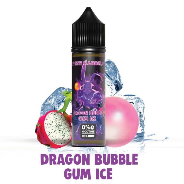 E-liquide Dragon Bubble Gum Ice White Rabbit 0% 50ml