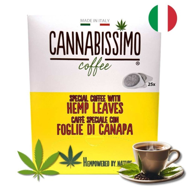 Dosettes Café aux Feuilles de Chanvre Cannabissimo - 25 dosettes