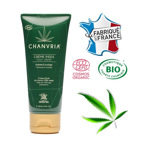 Crème pieds huile de chanvre bio | CHANVRIA