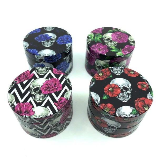 Grinder 50mm skull & blooms | CHAMP HIGH