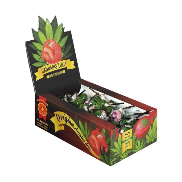 Sucette cannabis fraise - 70 pcs | MULTITRANCE