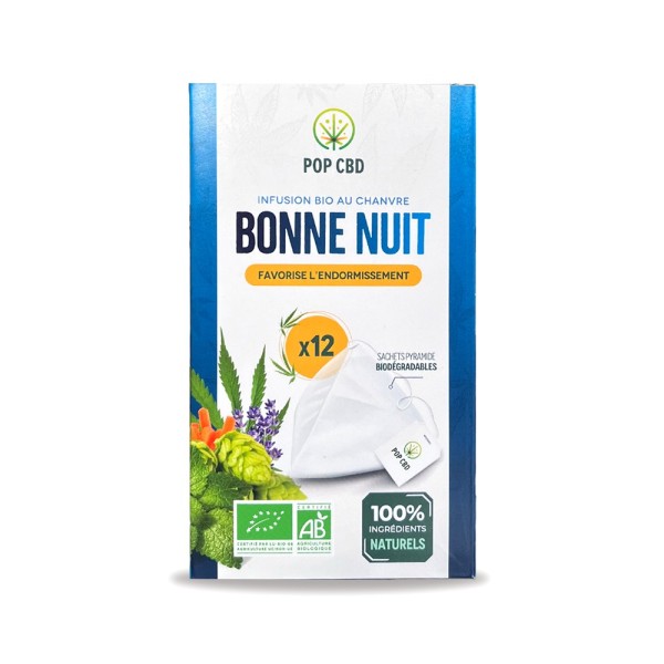 Tisane CBD bio bonne nuit - sachets | POP CBD