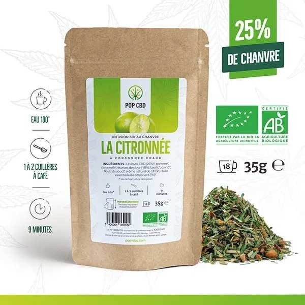 Tisane CBD bio la citronnée | POP CBD