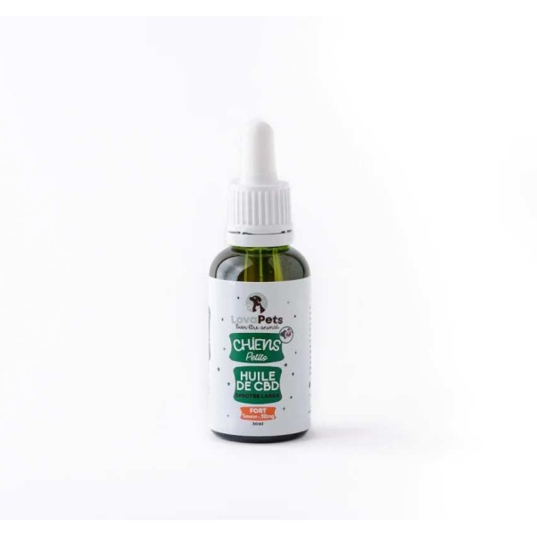 Huile CBD bio 50mg broad spectrum petit chien | LOVAPETS